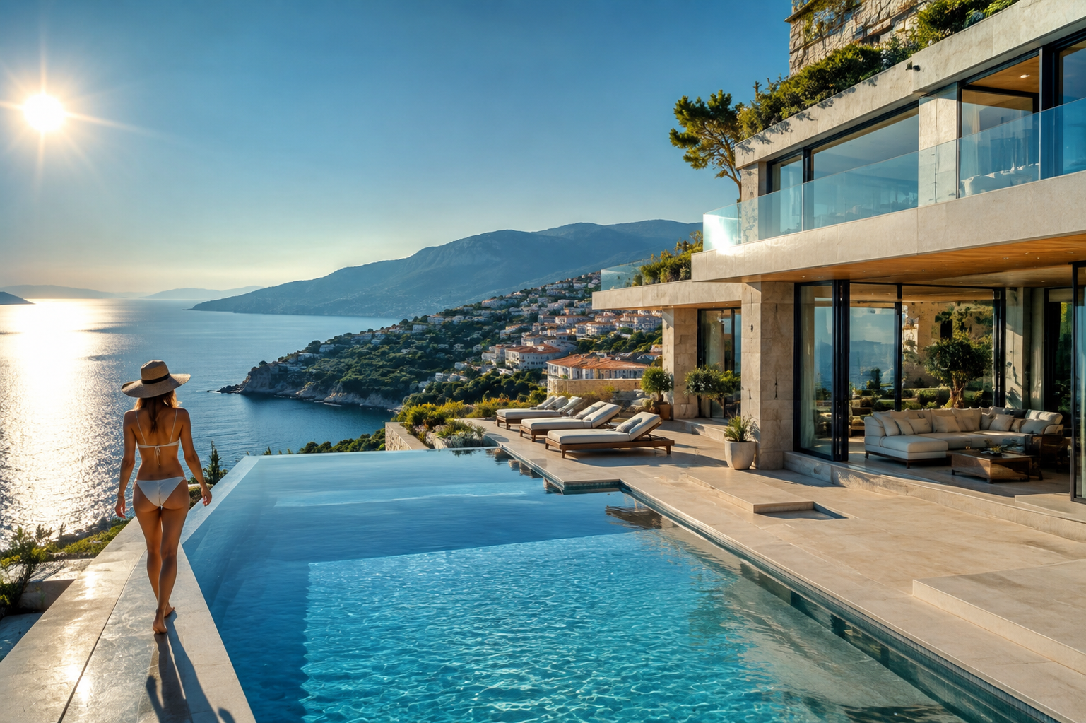 Antalya Kalkan deniz manzarali villa